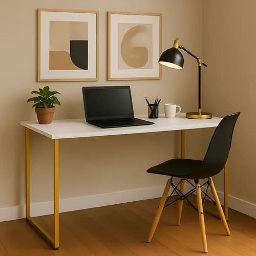 Escrivaninha Industrial 110cm Mesa Estudo Aparador