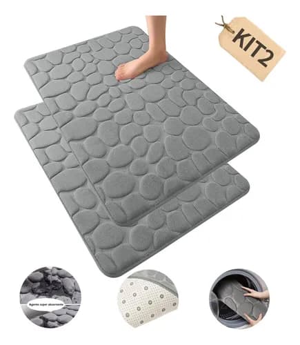 Kit 2 Tapetes para Banheiro Antiderrapante Super Soft por R$24