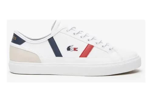 Tênis Masculino Lacoste Sideline Pro Couro Tricolor