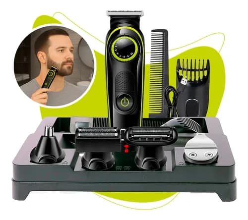Máquina de Cortar Cabelo e Barba B-Max BMC036 5 em 1 Preto