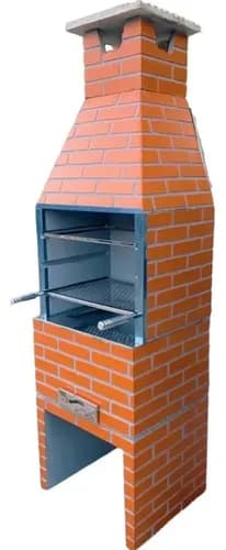 Churrasqueira Pré-moldada Tijolinho Vermelha 65cm