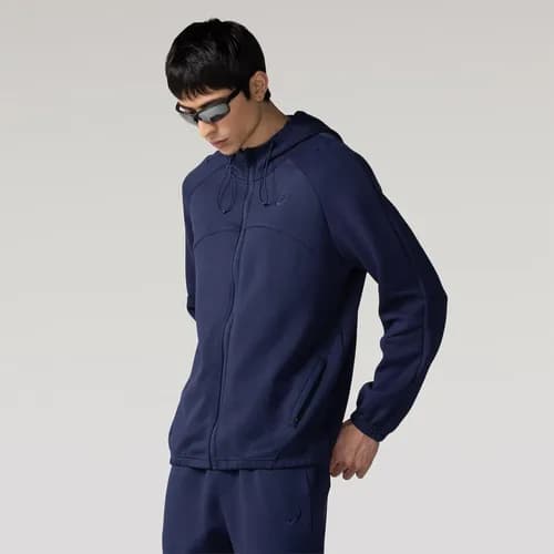 Blusão Asics Akiba Azul Escuro - Oferta Imperdível