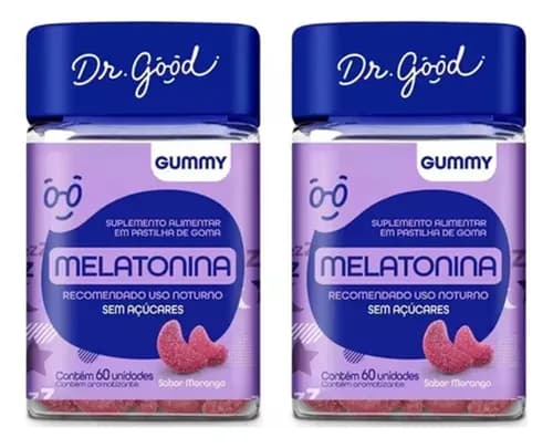 Kit 2 Suplementos Melatonina Dr Good e Fini Gomas