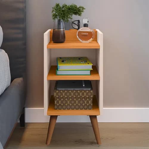 Mesa de Cabeceira Retrô Organizadora