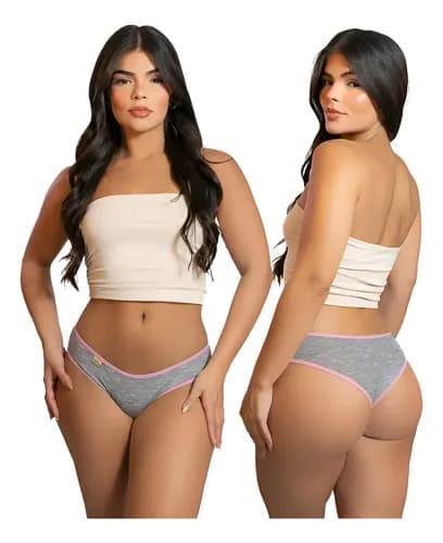 Kit 10 Calcinhas Tanga Algodão Conforto Básico