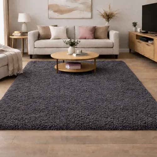 Tapete Felpudo Peludo 1,00 x 1,40 m para Sala/Quarto por R$ 32 com cupom