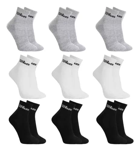 Kit 9 Pares Meias Wilson Cano Medio Masculino Adulto por R$ 37