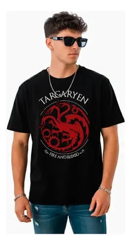 Camiseta Targaryen Game of Thrones Fire and Blood Masculina