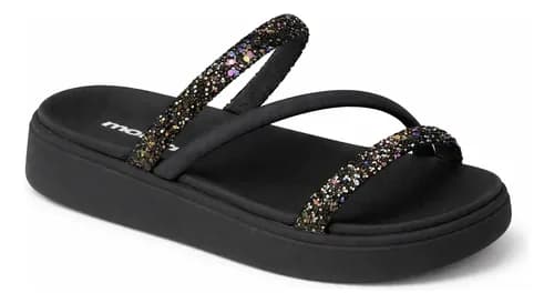 Sandália Feminina com Brilho Strass Moda Original