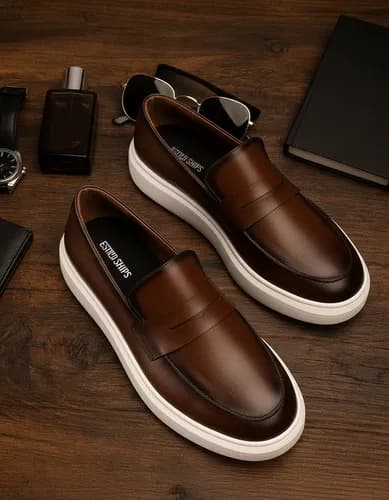 Mocassim Masculino Loafer Casual Premium em Couro