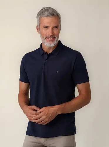 Camiseta Polo Aramis Masculina Basic Piquet Marinho por R$ 125 no Pix (Cupom)