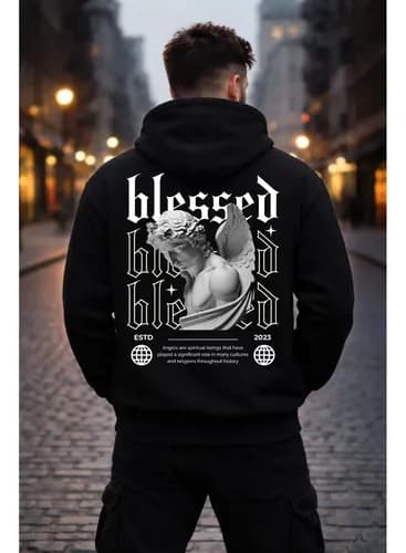 Moletom Masculino Canguru Respect Blessed Angel por R$ 48,23 com cupom (Mercado Livre)