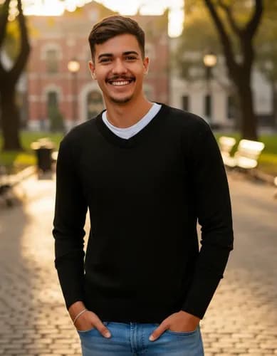 Suéter Masculino Gola V em Tricot (Pulôver) por R$ 47,21 no Mercado Livre