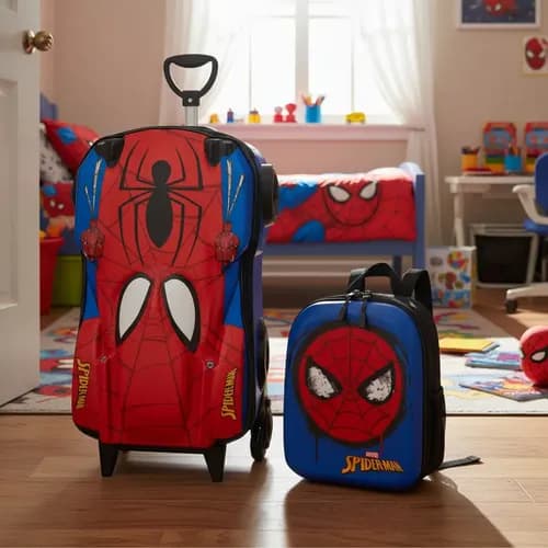 Kit Mochila Rodinha Disney Marvel e Princesas