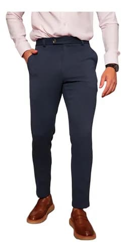 Calca Social Masculina Alfaiataria em Malha com Elastano Stretch (com cupom)