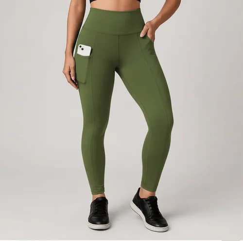 Calça Legging Feminina Fitness Grossa Cintura Alta com Bolso