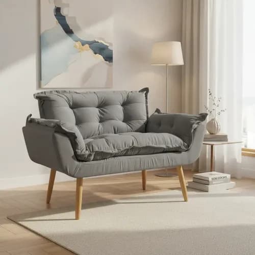 Namoradeira Decorativa Alice em Suede para Sala/Recepção por R$ 229,90 no Pix