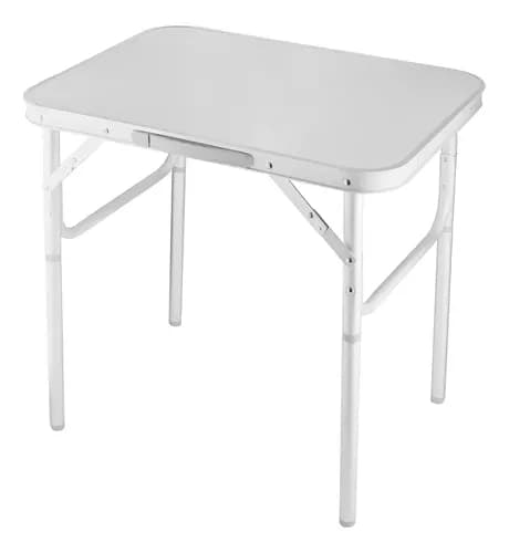 Mesa Dobrável Palisad Alumínio 90x60x70cm Branca com Cupom PARACASA