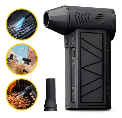 Mini Soprador de Ar Turbo 130000 RPM Sem Fio Recarregavel USB (3 Niveis) por R$54
