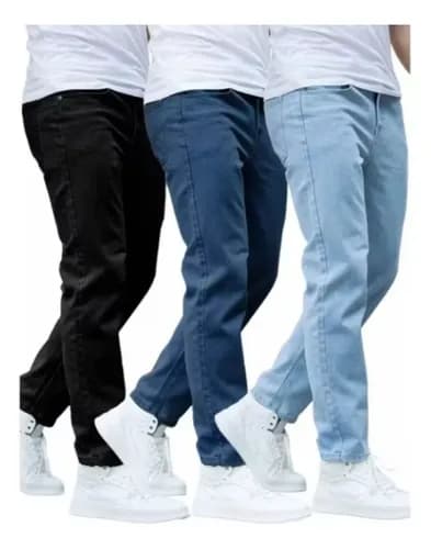 Kit 3 Calças Jeans Masculinas Premium Skinny