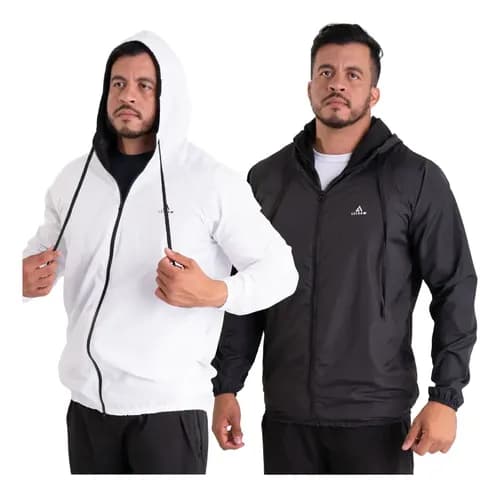Kit 2 Jaquetas Corta-Vento Impermeável para Corrida e Fitness