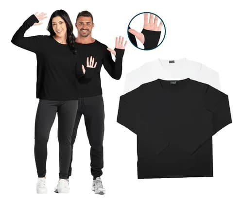 Blusa Térmica Unissex Manga Longa Segunda Pele para Inverno