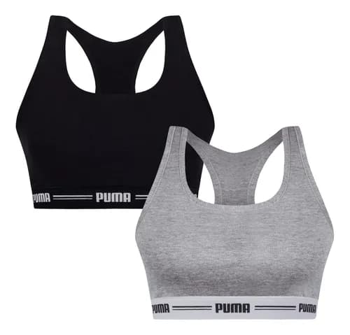 Kit 2 Tops Academia Puma Feminino Algodão Treino