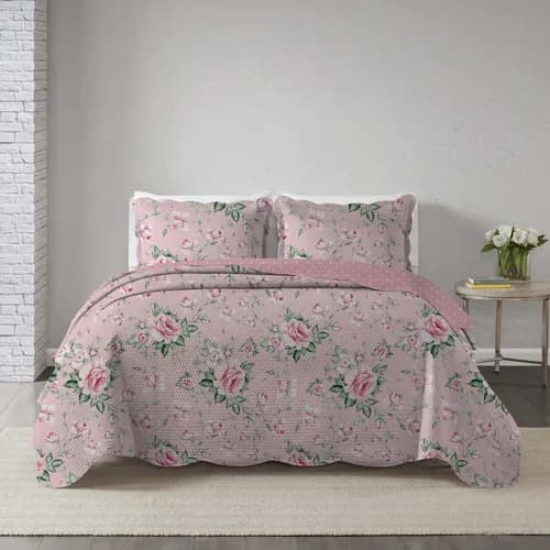 Kit Colcha Cobre Leito King 3 Peças Patchwork com Cupom PARACASA