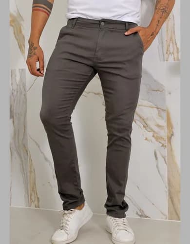 Calça Masculina Sarja Premium com Lycra Bolso Faca (Esporte Fino) por R$ 55,24 com cupom MODAML