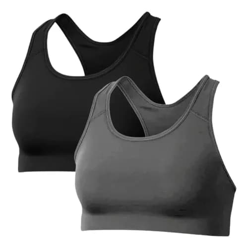 Kit 2 Tops Femininos Nadador Sem Bojo Alta Sustentação Fitness por R$ 34