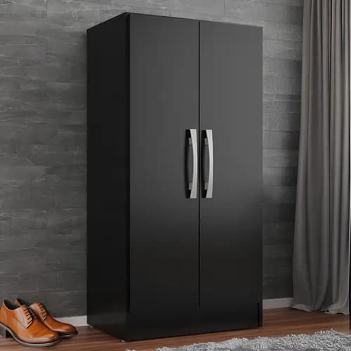 Armario Multiuso Direto Sim MU200 Preto 2 Portas 94cm com Cupom