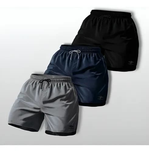 Kit 3 Shorts Bermuda Masculina Tactel Estilo Mauricinho com Cupom (MODANOML)