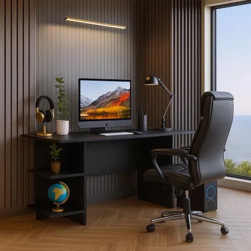 Escrivaninha/Mesa para Computador Gamer Preta por R$ 89,49 (com cupom)