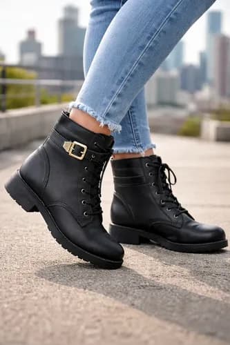 Bota Coturno Feminina Tratorada Adulto - Oferta por R$ 53