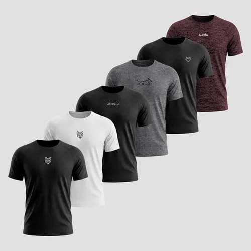 Kit 6 Camisetas Alpha Mais Procuradas por R$ 129 com cupom SUPERFASHION