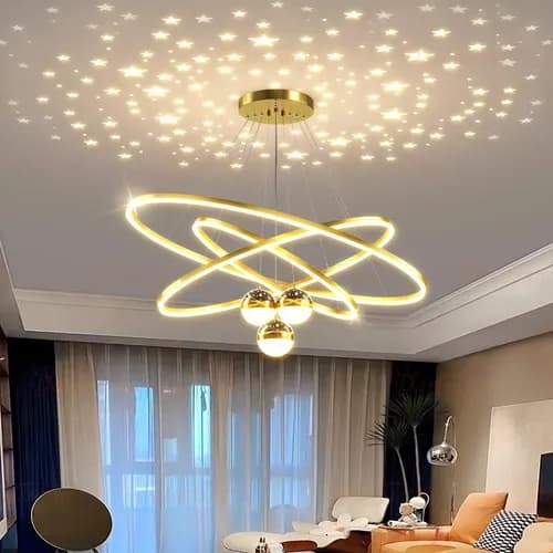 Lustre Pendente LED Moderno 60W para Sala - Luminária de Teto Decorativa