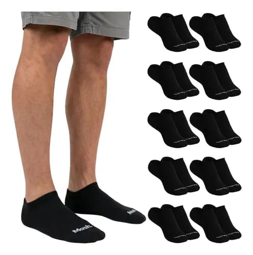 Kit 10 Pares Meias Mash Invisível Sapatilha Algodão Original