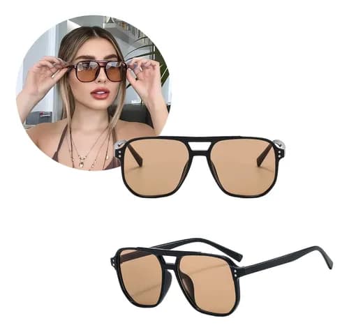 Óculos de Sol Feminino Quadrado Estilo Blogueira UV400