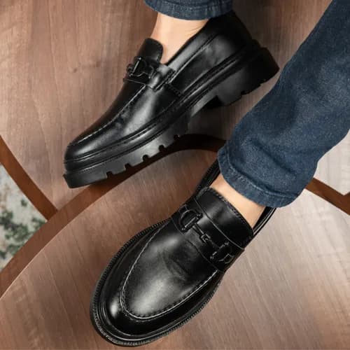 Sapato Social Masculino Mocassim Tratorado Moderno