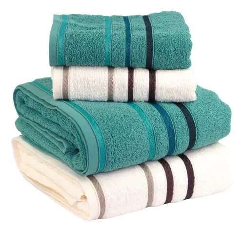 Jogo de Toalhas de Banho e Rosto 100% Algodão Gigante