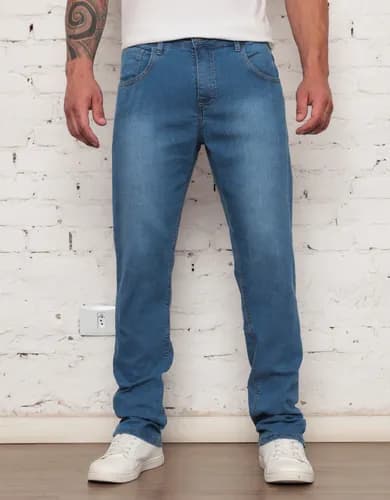 Calça Jeans Masculina Tradicional Corte Reto por R$ 57,99 à vista