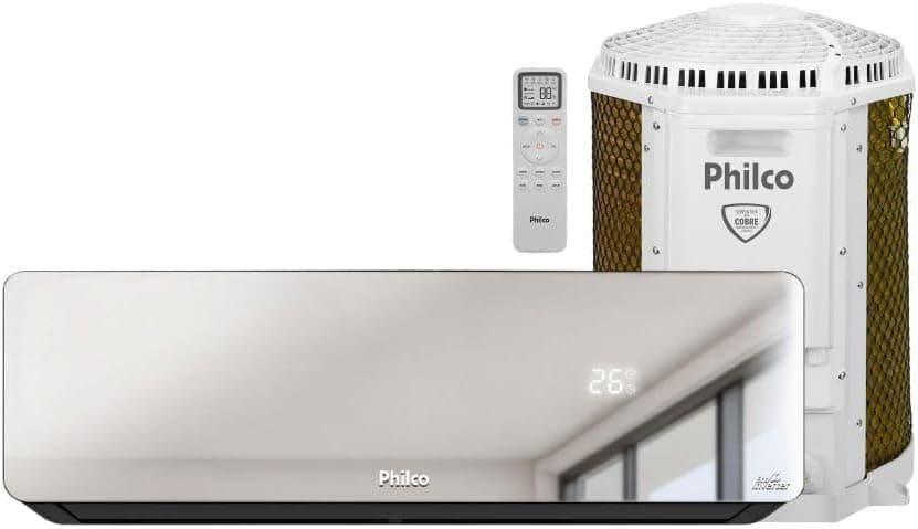 Ar-Condicionado Split Inverter Philco 9000 BTUs Quente e Frio 220V Espelhado