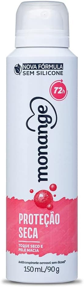Monange Desodorante Aerossol Proteção Seca 150ml (Leve 3 Pague 2) - R$ 7,19/un (R$ 21,58)