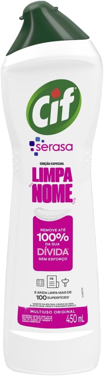 CIF Cremoso Limpeza Milagrosa 450ml por R$ 15,34 (Assinatura)