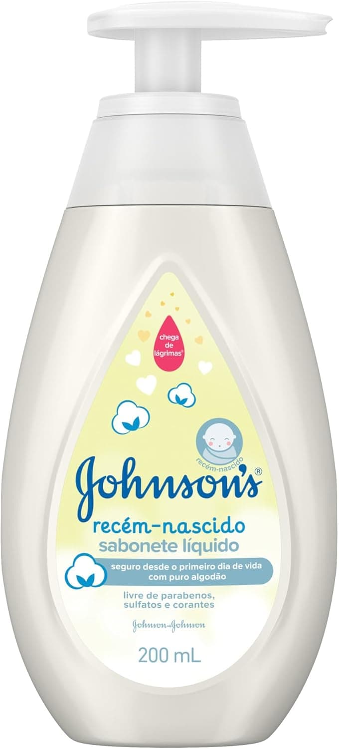 Johnson's Baby Sabonete Líquido Recém-Nascido 200ml com Cupom + Frete Grátis Prime