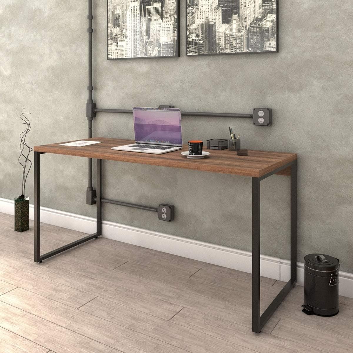 Mesa para Escritorio Industrial Kuadra Compace 1,50m com desconto no Pix